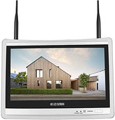 Hiseeu 8-Channel Wireless CCTV System with 12" LCD Monitor