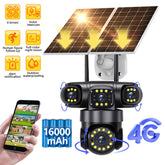 6MP Triple-Lens Triple-Screen PTZ IP Outdoor HD WiFi Security Camera with 10x