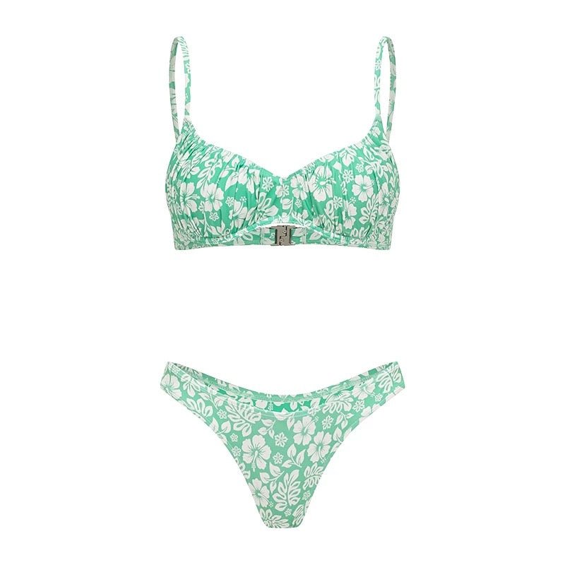 Boltoo Green Flower BikiniTB127