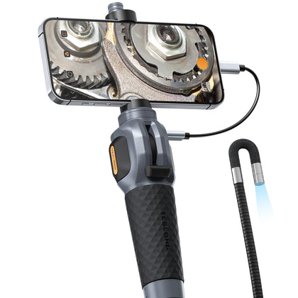Teslong Two-Way Articulating Borescope with Light, USB-C End