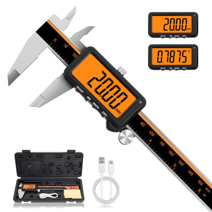ACCUMEASURE  Digital Caliper  6 Inch Stainless Steel Calipers Measuring Tool with Large LCD Screen