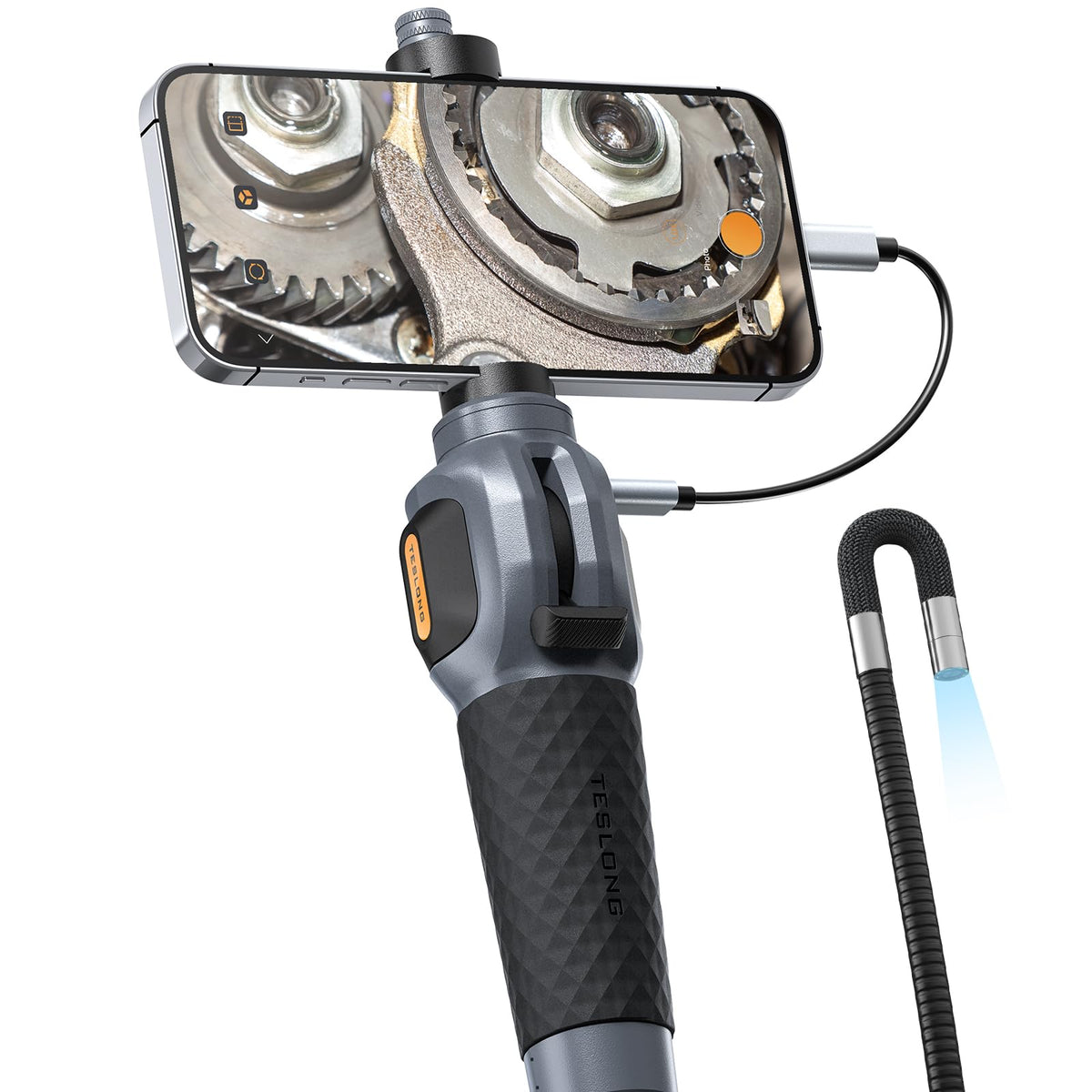 articulating borescope - front view product shot | PHONEBORESCOPE UK