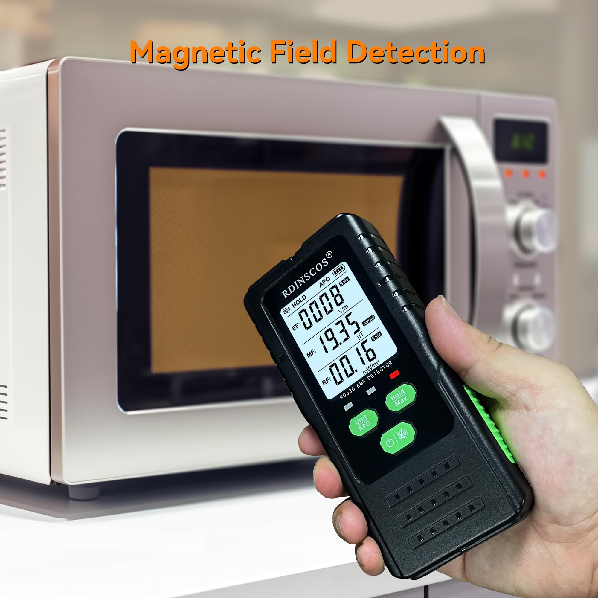 EMF meter - in use real-world setting | RDINSCOS UK