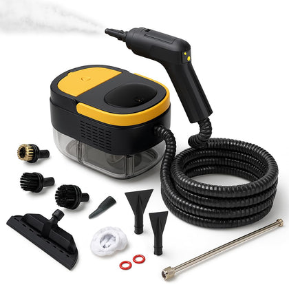 Handheld Steam Cleaner 1500W, Portable 3BAR High Pressure Steam Cleaner with 1600ml Tank, 15s Heat-Up, Adjustable Steam Control, Accessories for Home, Bathroom, Tiles, Grout, Oven, Windows, Car & Upholstery