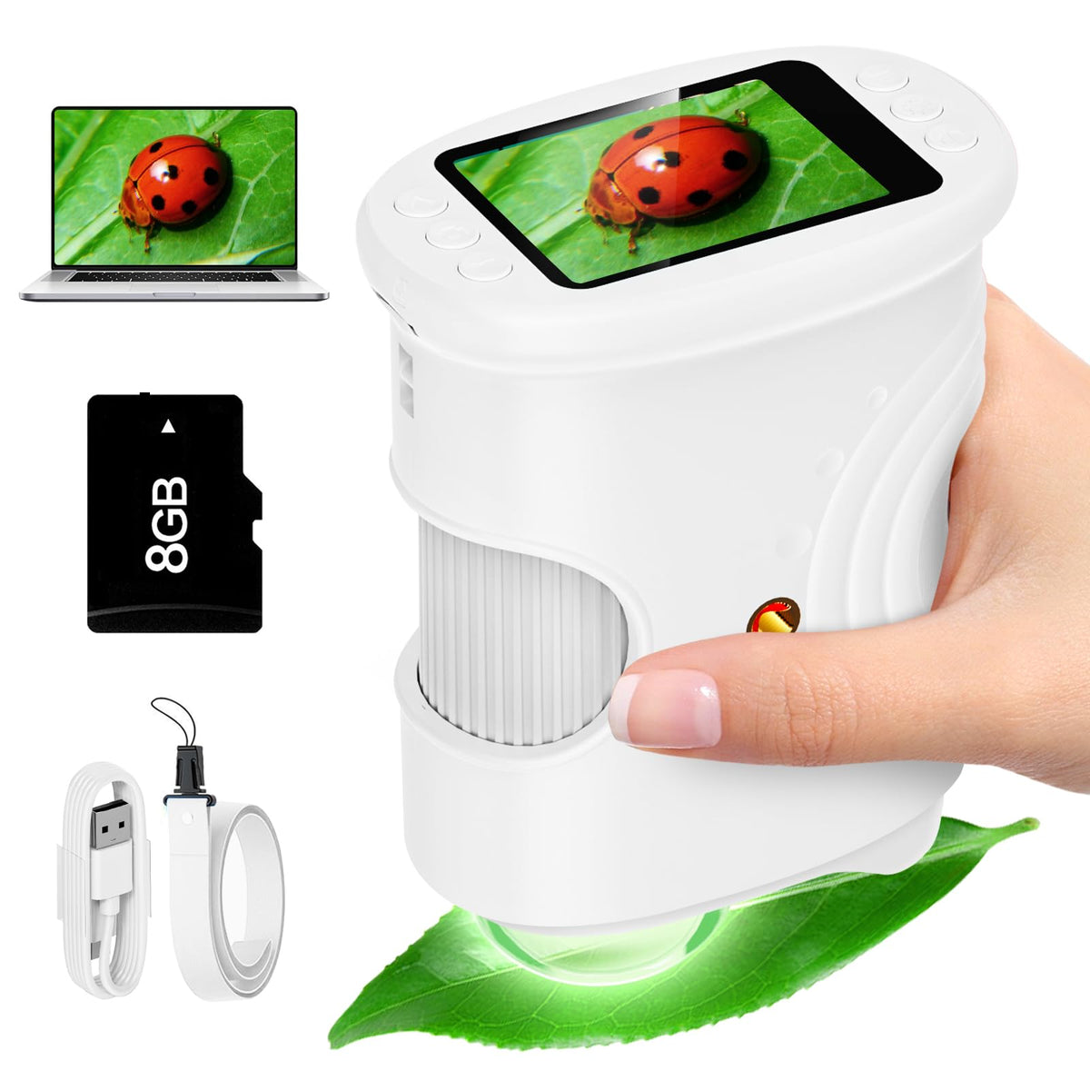 BEBANGHAN 1000X Handheld Digital Microscope for Kids