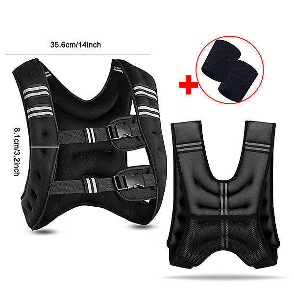 SPORTNOW Weighted Fitness Vest with Reflective Strips