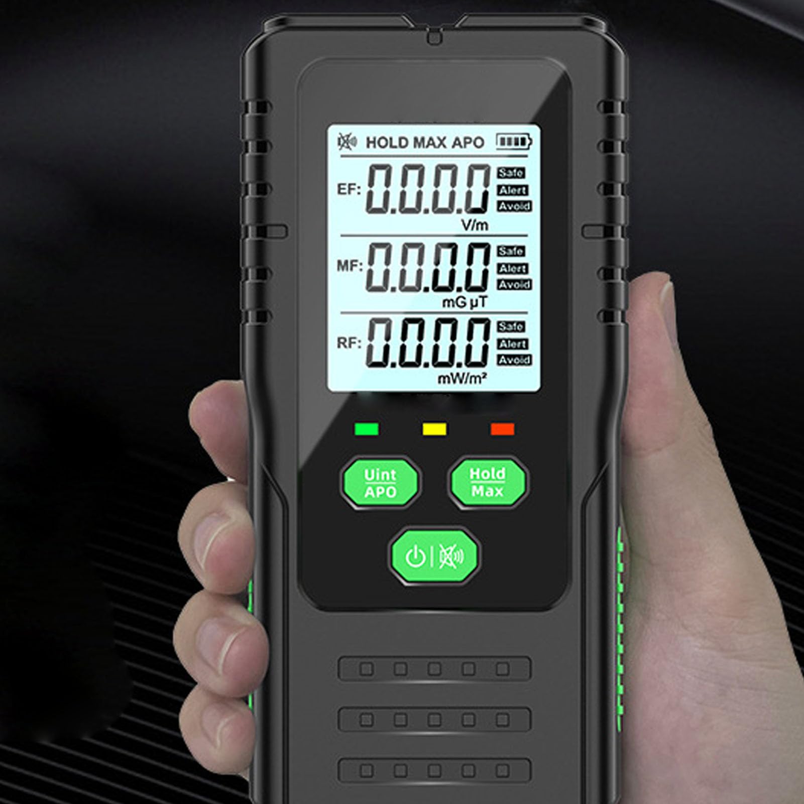 EMF meter - size reference comparison | RDINSCOS UK