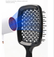 Hair Brush Hollowed-out Scalp Massage Comb ABS Detangling Vent Shower Hair Brush