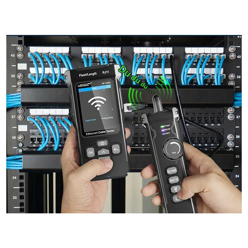 network cable tester - in use real-world setting | NOYAFANETWORK UK