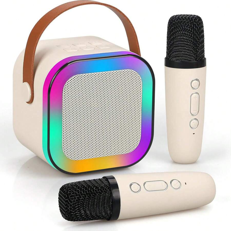 Portable Wireless Karaoke Speaker With Wireless Microphone, HIFI Stereo Sound KTV Speaker