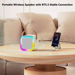 Portable Wireless Karaoke Speaker With Wireless Microphone, HIFI Stereo Sound KTV Speaker