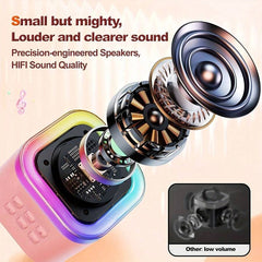 Portable Wireless Karaoke Speaker With Wireless Microphone, HIFI Stereo Sound KTV Speaker