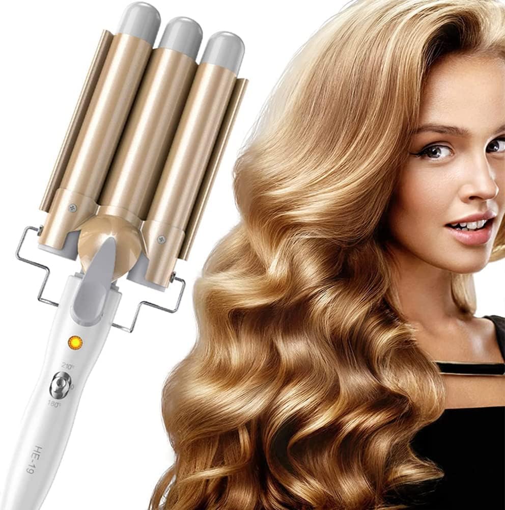 3 Barrel Hair Curler, 22mm Curling Iron Tongs