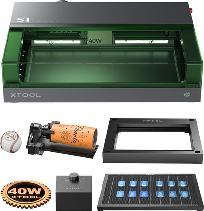 XTOOLLE Engraver Machine with Riser Base & Honeycomb Working Sheet & Air Assit & RA2 Pro