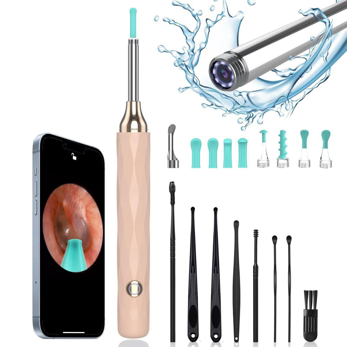 Ear Wax Removal Kit with Camera and Light for iPhone & Android Phones