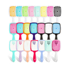 Hair Brush Hollowed-out Scalp Massage Comb ABS Detangling Vent Shower Hair Brush