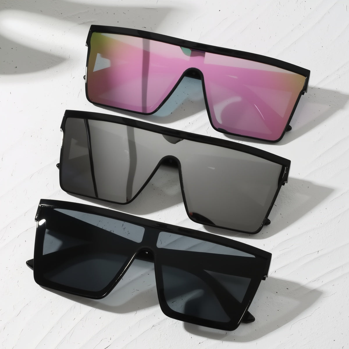 Oversized Shield Fashion Sunglasses Set