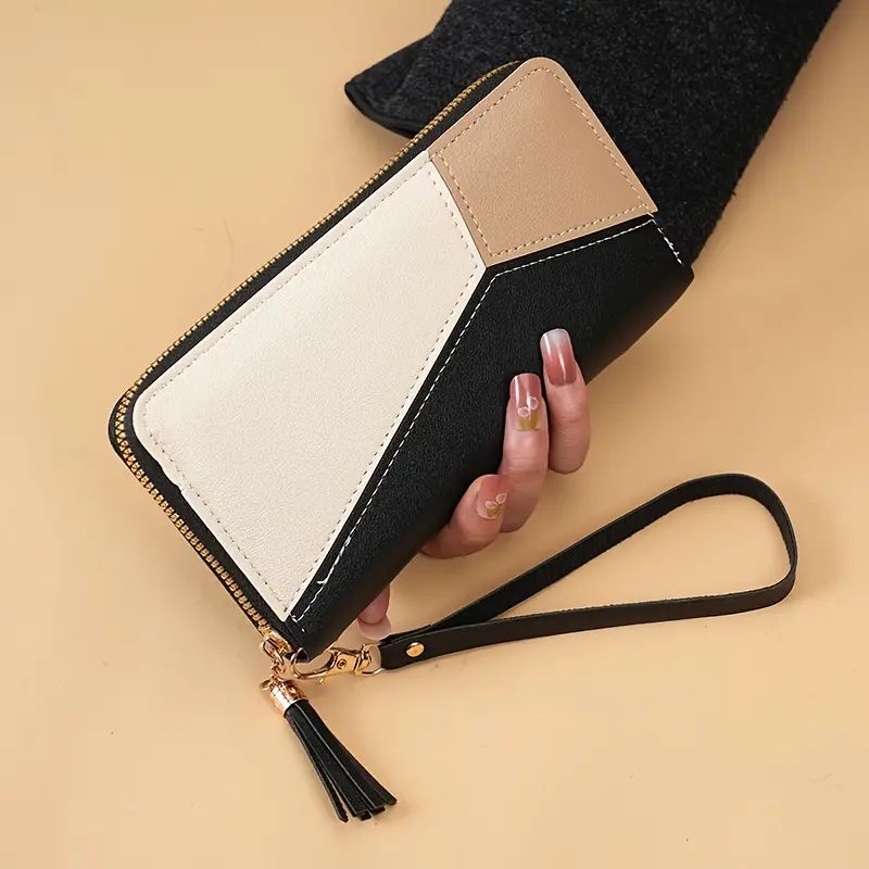 Women Modern Fashionable Coin Purse, Faux Leather Simple Wallet, Multi Purse With Zipper