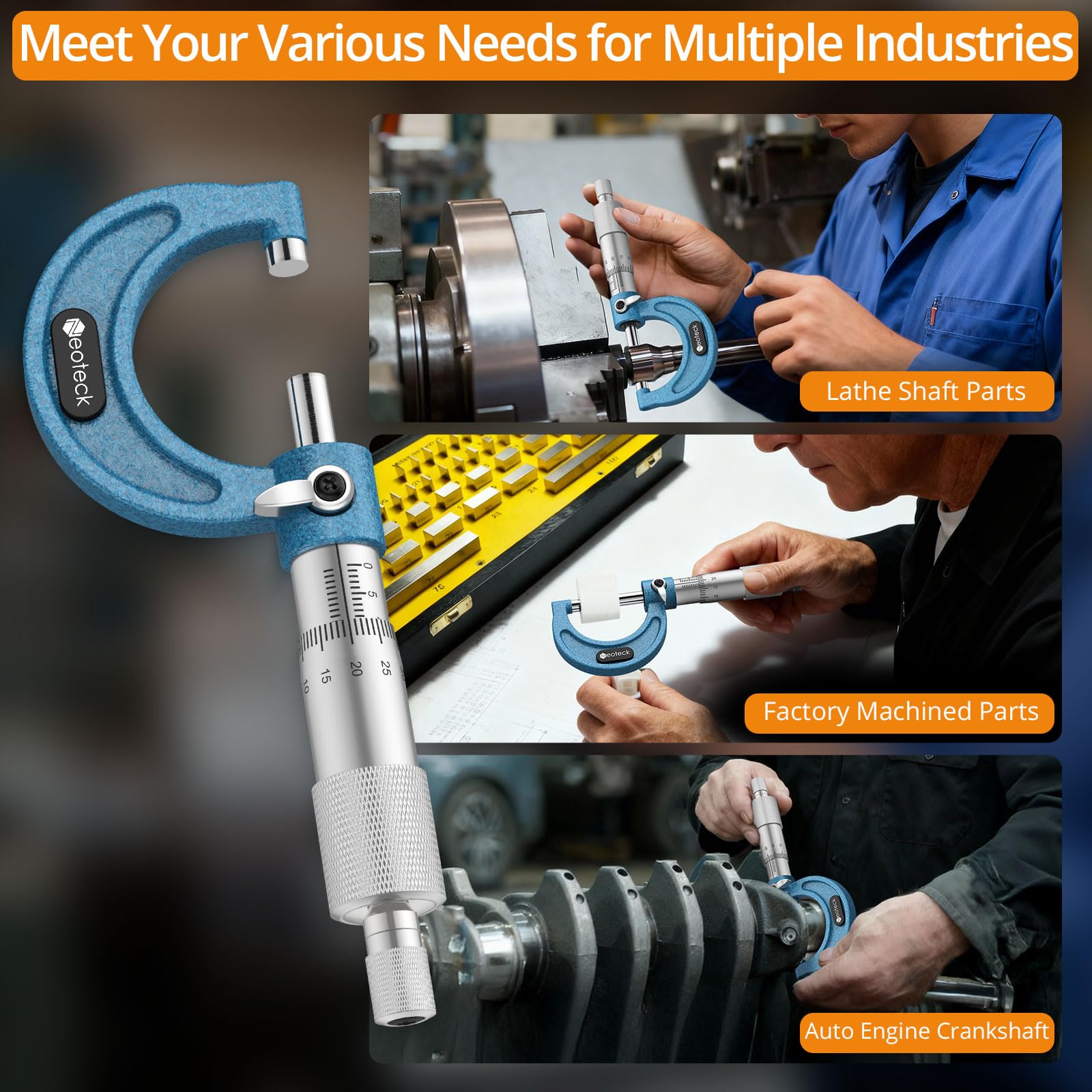 outside micrometer set - front view product shot | PROSTER UK
