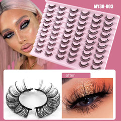 30 Pairs False Eyelashes Set Natural Curling Air Feeling Curly Fake Eyelash Kit