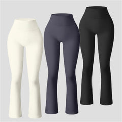 Women Yoga Leggings Seamless High Waisted Tummy Control Yoga Flare Leg Pants