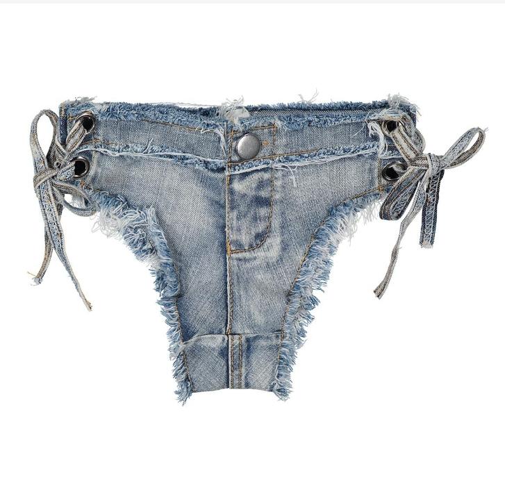 Women Low Rise Cut Off Low Waist Denim Jeans Shorts Mini Hot Pants For Beach Party Clubwear