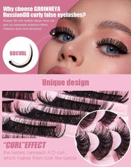 30 Pairs False Eyelashes Set Natural Curling Air Feeling Curly Fake Eyelash Kit