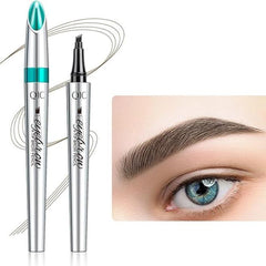 Eyebrow Pencil - Waterproof Tattoo Brow Pen With Fork Tip Long-Lasting Brow Tint For Makeup Rapid Natural Brow Beginners Color Contour