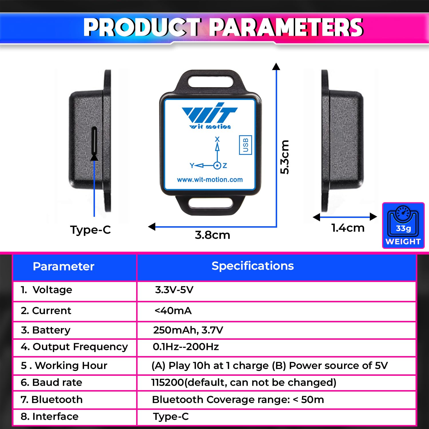 wireless 9 axis accelerometer arduino compati - complete package contents | WITMOTIONSENSOR UK
