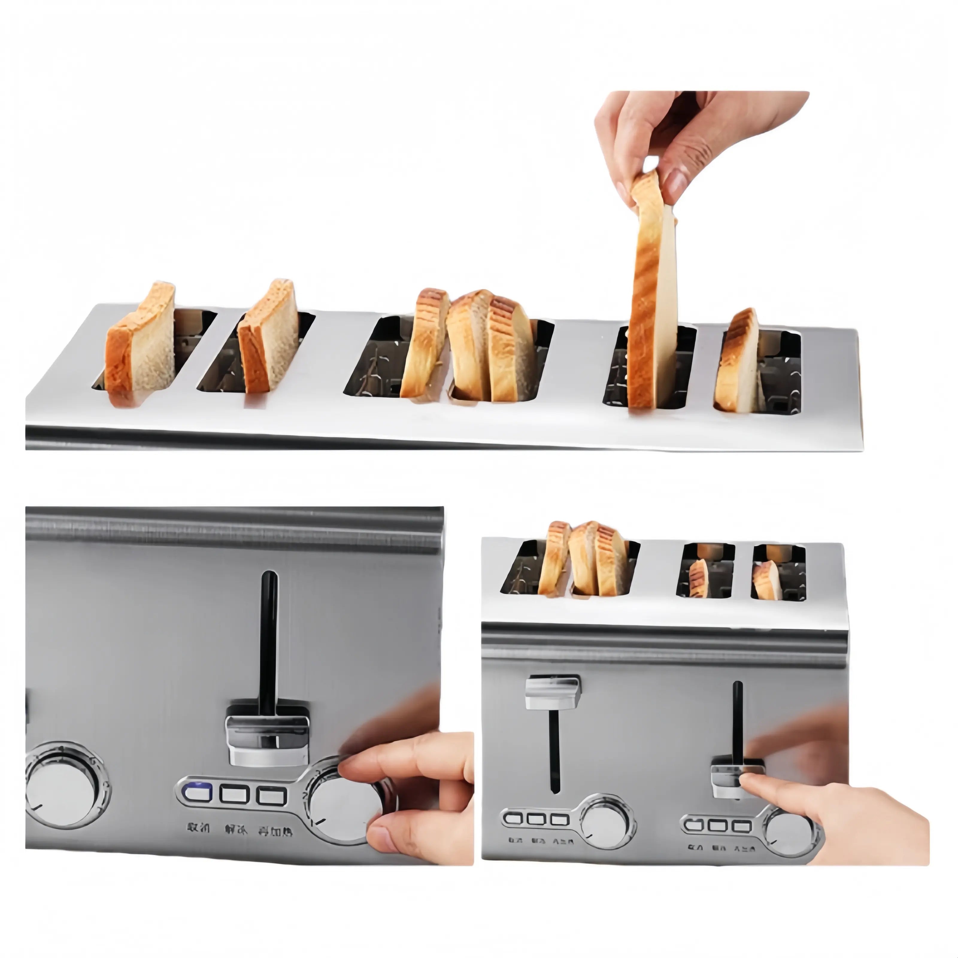 6 slice toaster - close-up detail and build quality | AMZNBSCELE UK