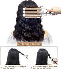 3 Barrel Hair Curler, 22mm Curling Iron Tongs