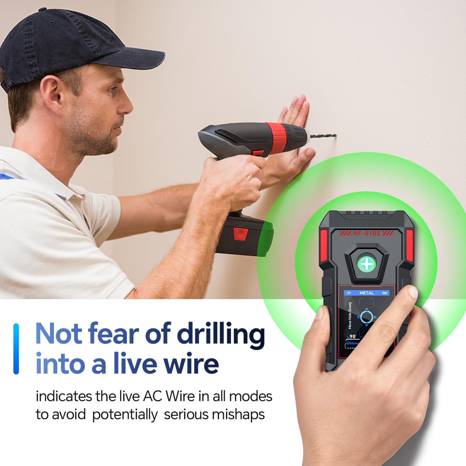 avoid call out charge wall scanner - alternate angle side view | GOTMEET UK