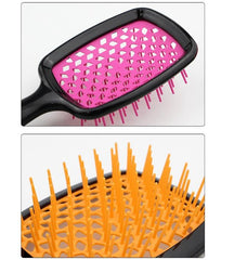 Hair Brush Hollowed-out Scalp Massage Comb ABS Detangling Vent Shower Hair Brush