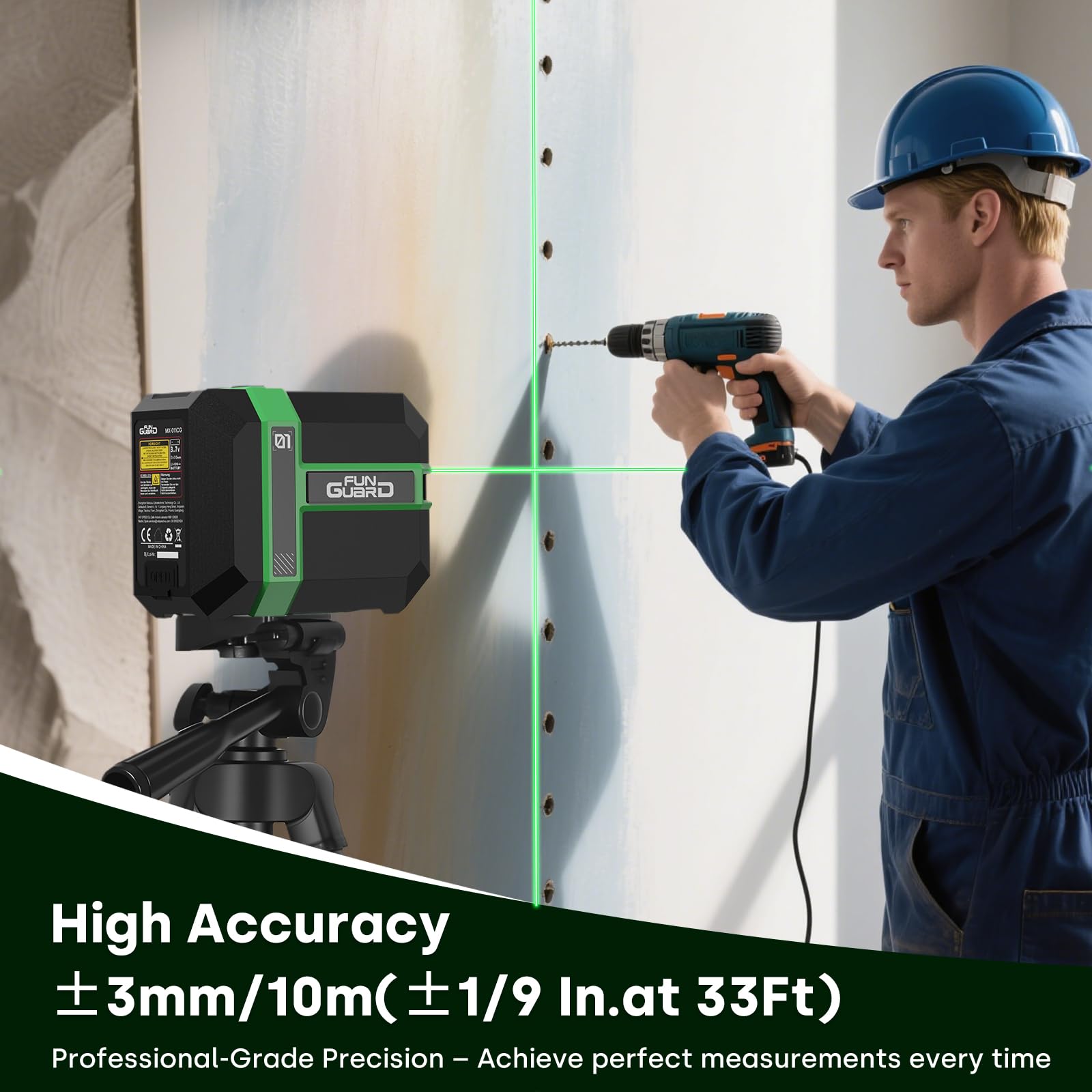 dewalt laser level - in use real-world setting | FNGRDLL UK