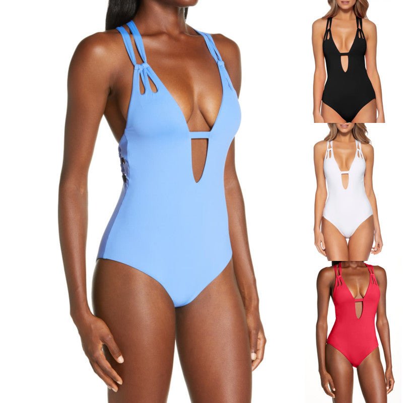 Boltoo Hollow Out Tight One Piece Swimsuit2037 - White - S