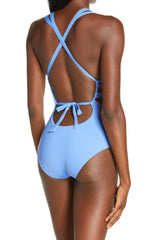 Boltoo Hollow Out Tight One Piece Swimsuit2037 - Blue - S