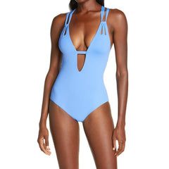 Boltoo Hollow Out Tight One Piece Swimsuit2037 - Blue - S