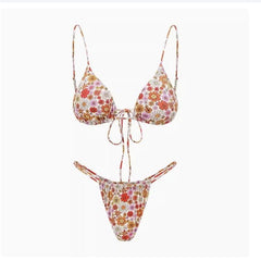 Boltoo - Boltoo Orange Flower Triangl BikiniBeach Swimwear