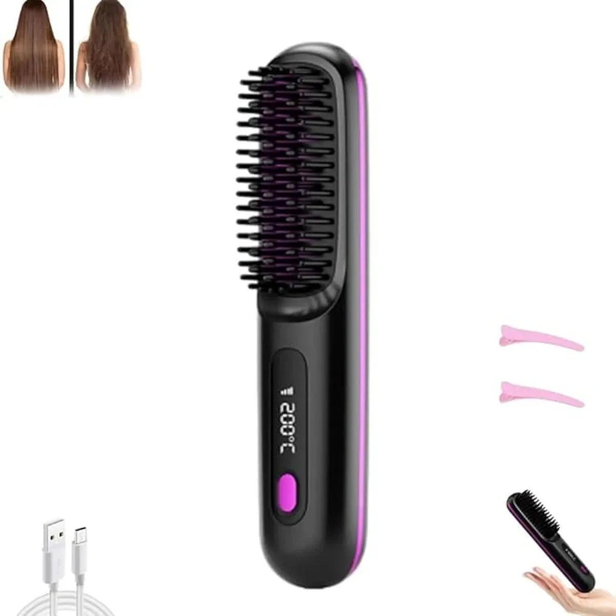 Electric Hair Straightening Brush