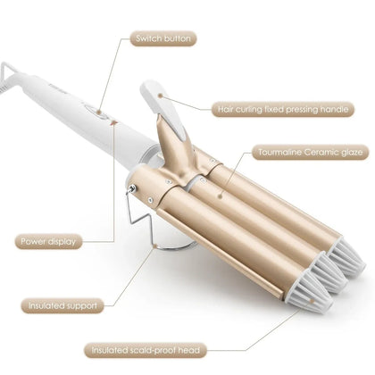 25mm Triple Barrel Curling Iron